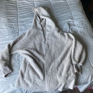 fuzzy hooded teddy jacket